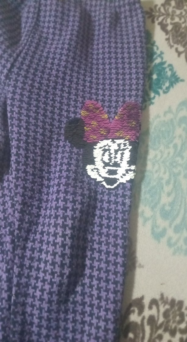 Kadın Mor Örgü Rahat Pantolon - Görsel 2