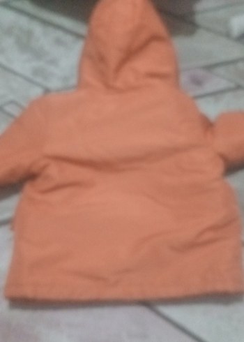 Kapüşonlu Düğmeli Erkek Çocuk Kahverengi Mont - Görsel 6