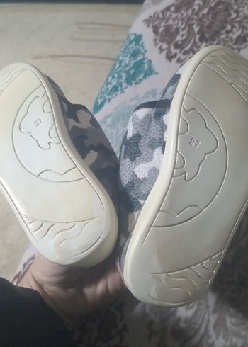 Erkek Çocuk Gri Kamuflajlı Sıcak Terlik - Görsel 2