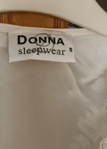 Nakışlı Beyaz Uzun Kadın Sabahlık, gecelik - Görsel 8