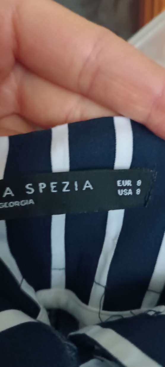 Lacivert Çizgili Kadın Uzun Pantolon - Görsel 2