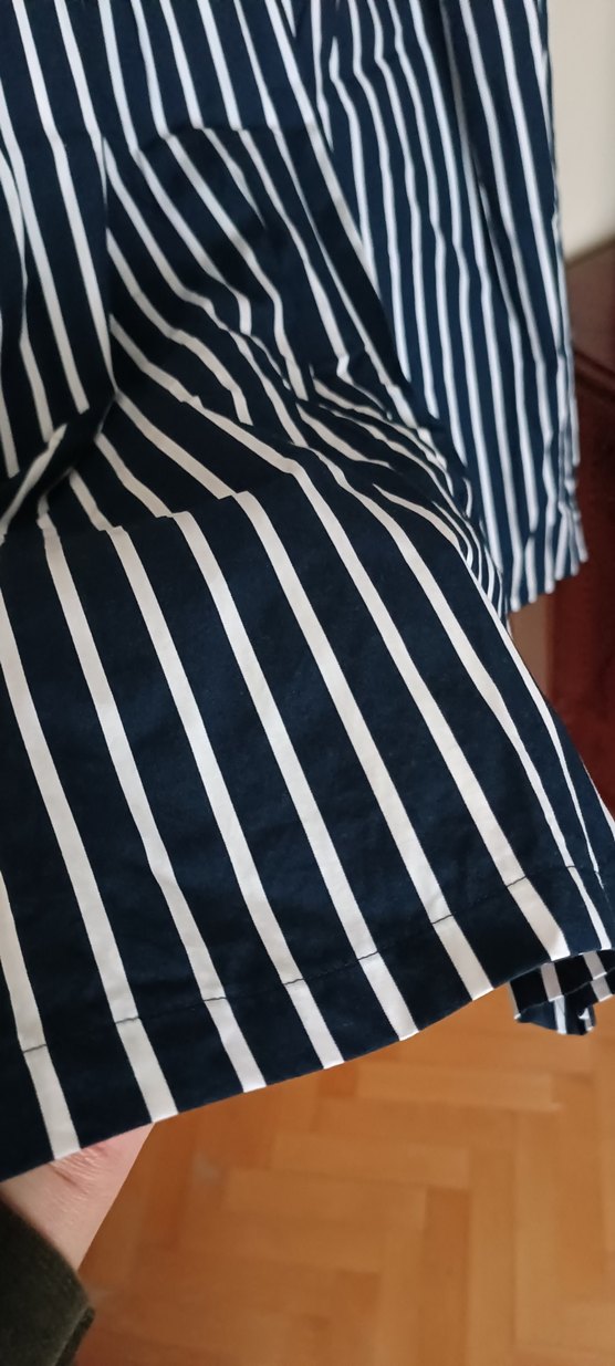 Lacivert Çizgili Kadın Uzun Pantolon - Görsel 3