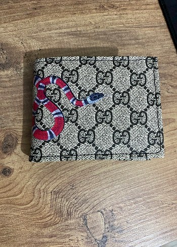 Yılan Desenli Gri GUCCI Erkek Cüzdan - Görsel 3