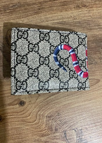 Yılan Desenli Gri GUCCI Erkek Cüzdan - Görsel 4