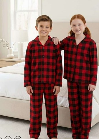 AİLE KOMBİNİ kırmızı Pijama Takımı - Görsel 3