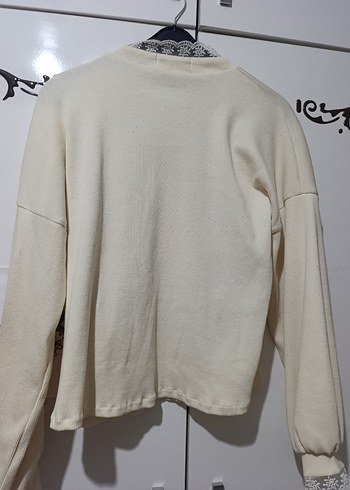 Düğmeli Bej Midi Kadın hırka - Görsel 4