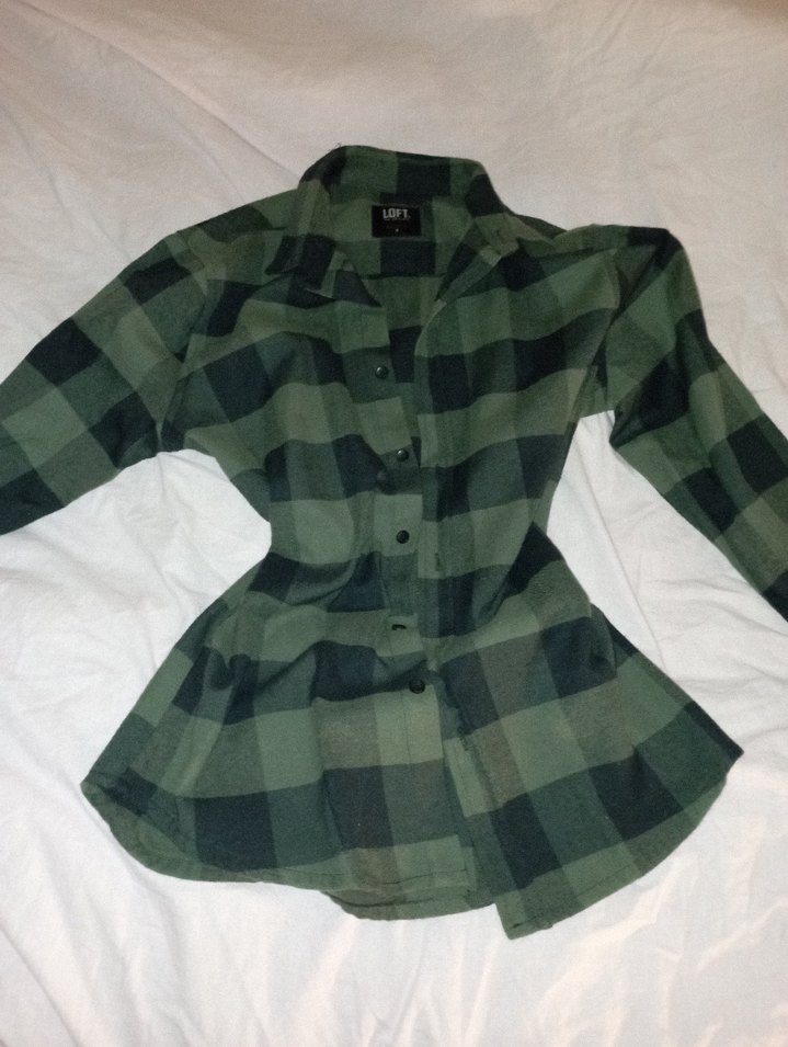 Yeşil Kareli Düğmeli Unisex Gömlek - Görsel 2