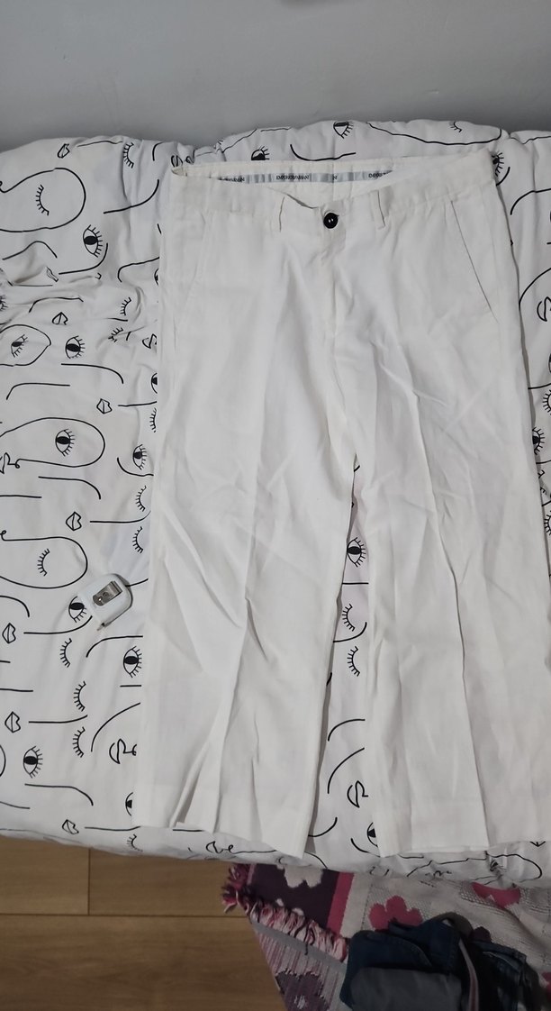 Emporio Armani Kadın Beyaz Keten Pantolon - Görsel 3