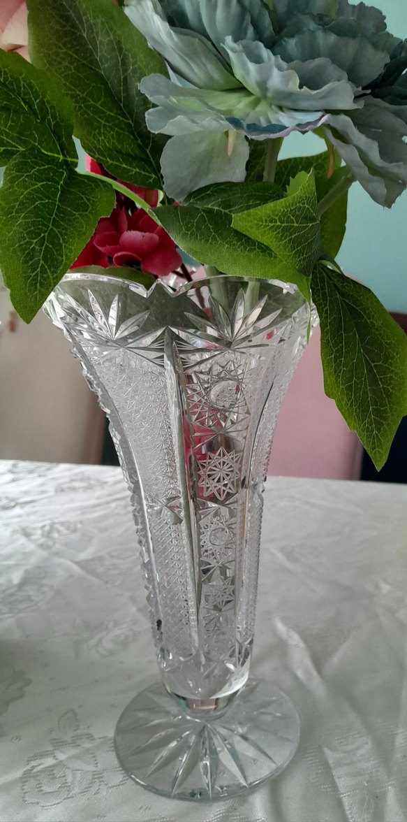 Parlak Beyaz Kristal Vazo - Görsel 2