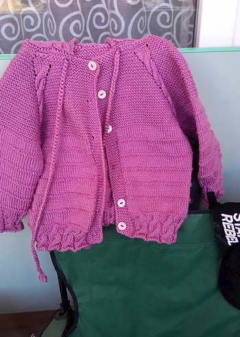 Kız Çocuk Bohem Örgü Hırka - Görsel 2