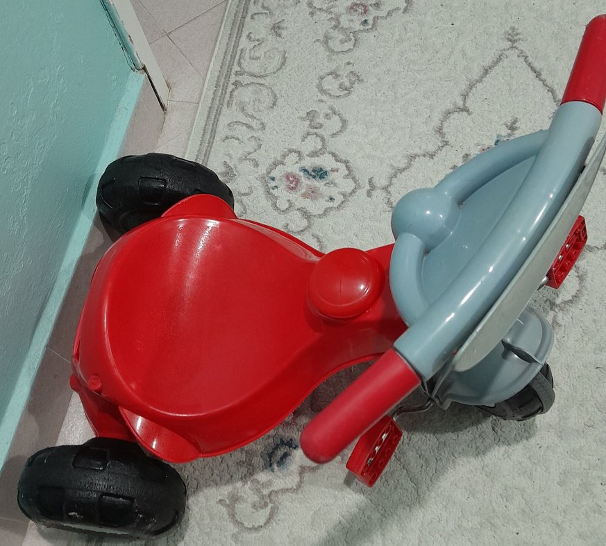 2 ADET Kırmızı ve Gri Üç Tekerlekli Bisiklet - Görsel 2