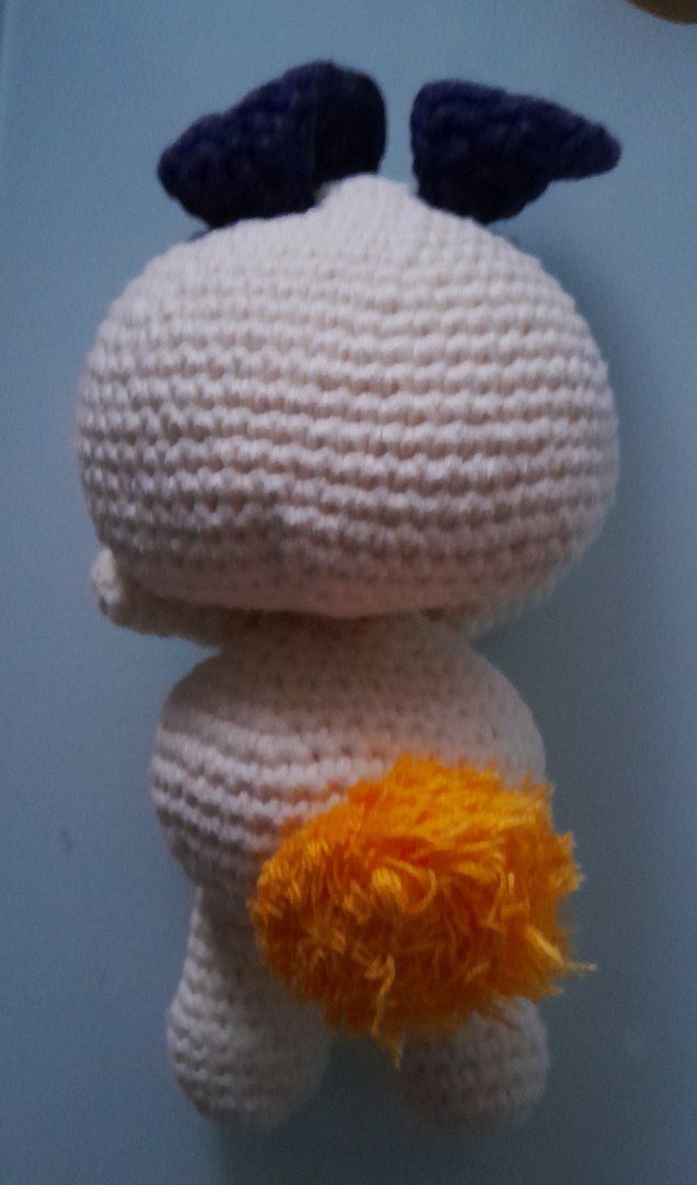 2 adettir Beyaz El Örgüsü Tavşan Peluş Oyuncak - Görsel 2