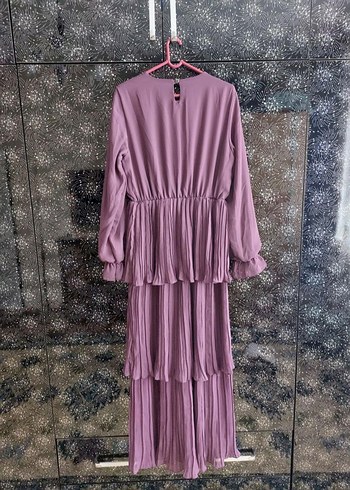 Mor Piliseli Uzun Elbise - Görsel 2