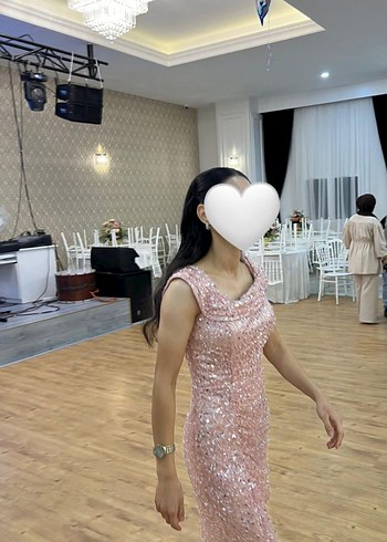 Melissima Pembe Uzun Abiye Elbise - Görsel 2