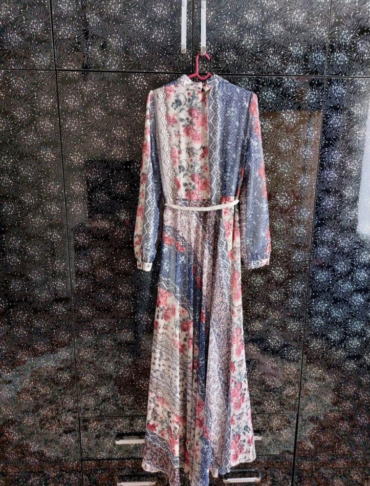 Çok Renkli Uzun Elbise - Görsel 2