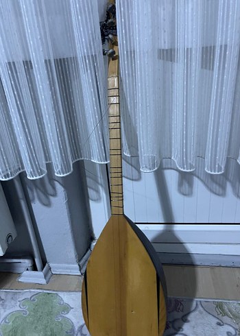 Koyu Siyah Uzun Saplı Bağlama - Görsel 3