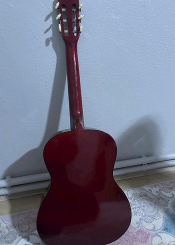 Kırmızı Parlak Akustik Gitar - Görsel 3