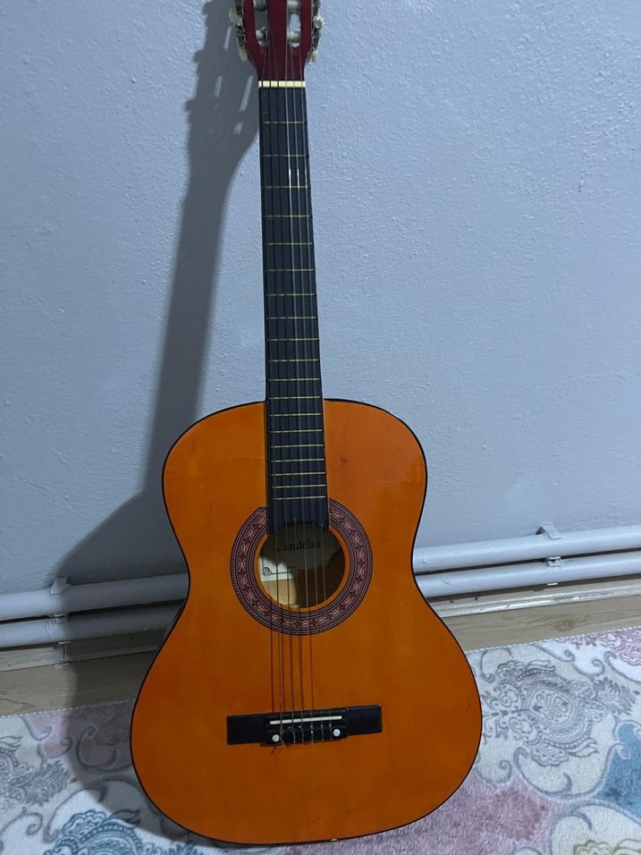 Kırmızı Parlak Akustik Gitar - Görsel 4