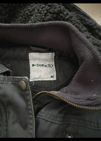 Düğmeli Gri Denim Midi Ceket - Görsel 4