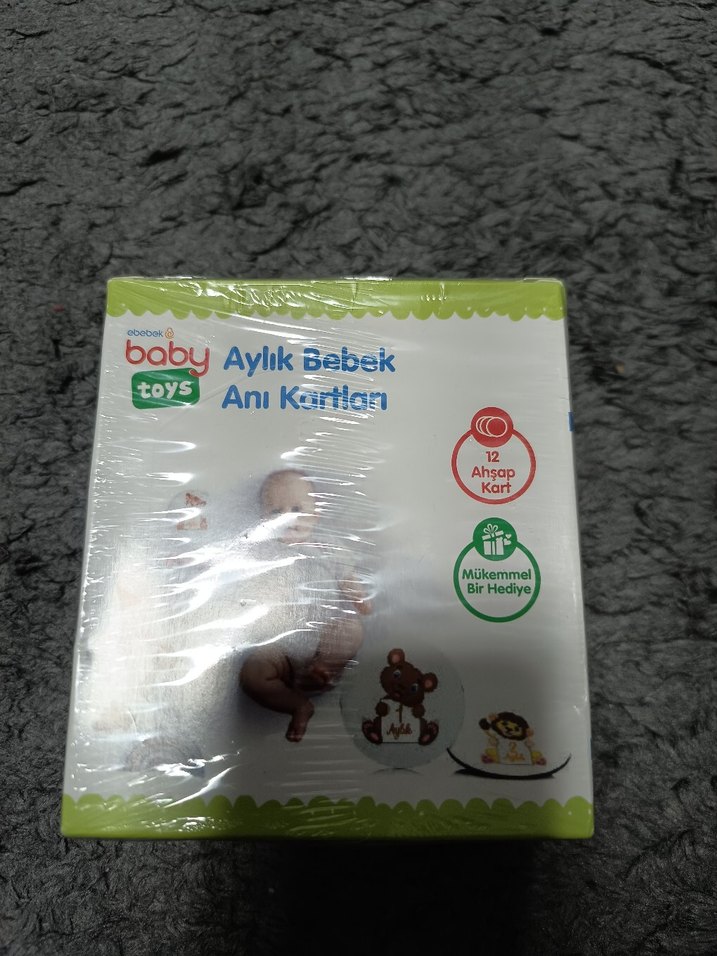 Bebek Anı Kartları - 12 Ahşap Kart - Görsel 2