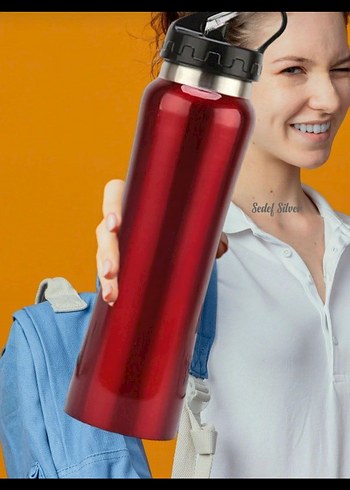 Parlak Kırmızı Termos - Görsel 2