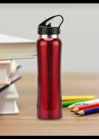 Parlak Kırmızı Termos - Görsel 3