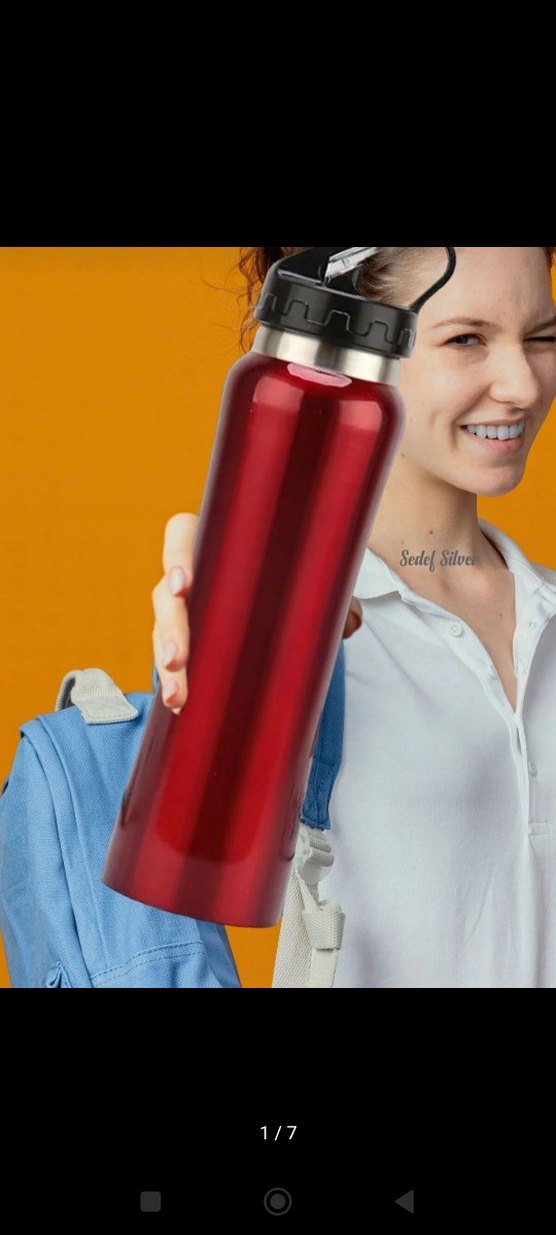 Parlak Kırmızı Termos - Görsel 2