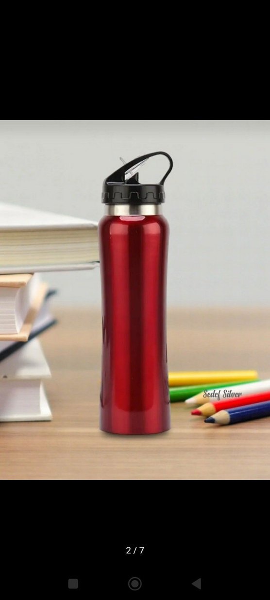 Parlak Kırmızı Termos - Görsel 3