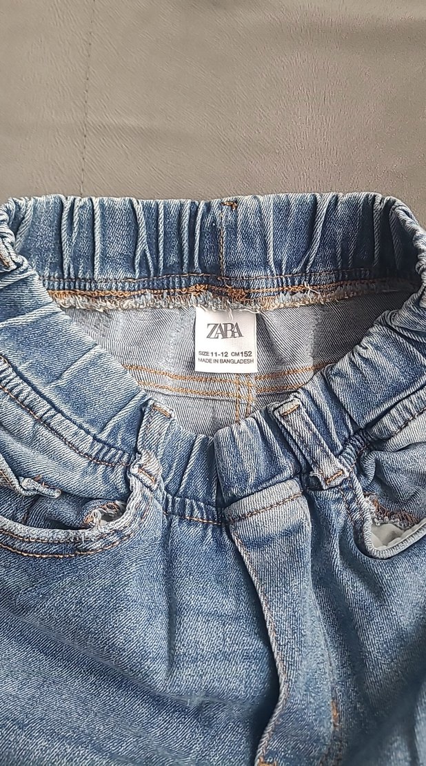 zara cocuk likrali kot pantolon - Görsel 3