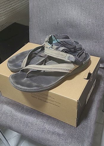 merrel orjinal Bej Renkli Kadın Dolgu Topuklu Sandalet - Görsel 3