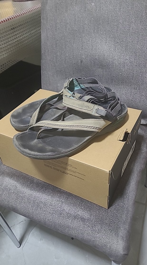 merrel orjinal Bej Renkli Kadın Dolgu Topuklu Sandalet - Görsel 3