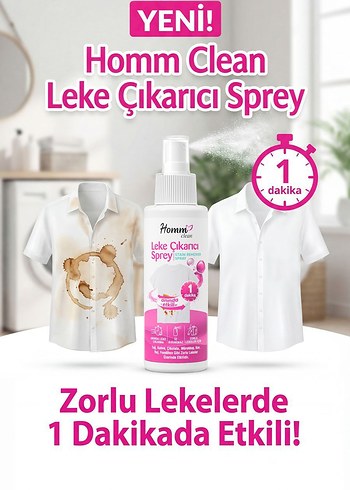 HOMM CLEAN LEKE ÇIKARICI SPREY 100 ML - Görsel 3
