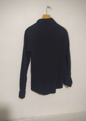 Siyah Erkek Uzun Kollu Düğmeli Gömlek - Görsel 2