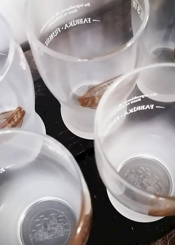 Bomo Baskılı Mat Cam Bardak Seti Bomonti 50 cl - Görsel 2