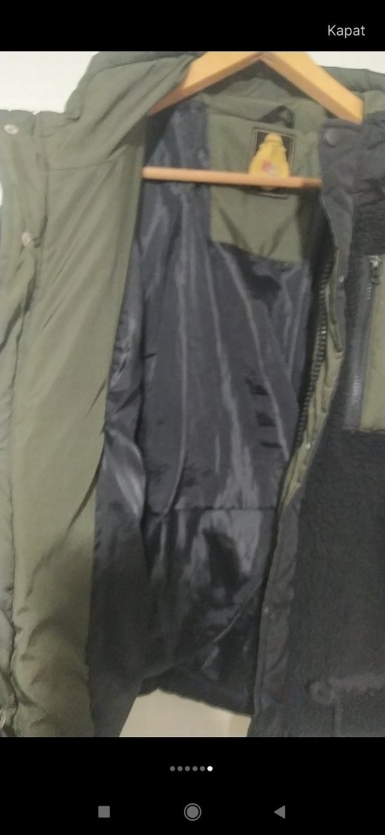 Düğmeli Siyah Erkek Polar Mont - Görsel 4