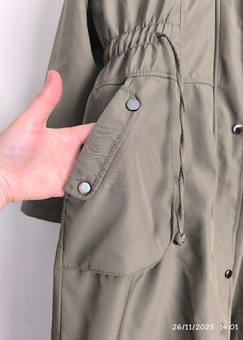 haki ara boy parka - Görsel 3