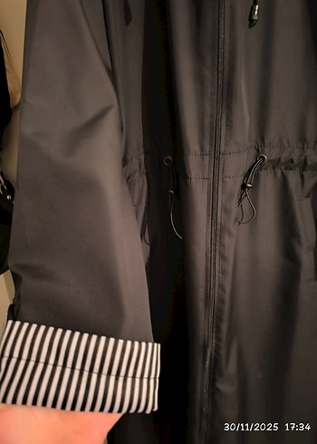 Uzun Siyah yağmurluk trençkot( 140 boy) - Görsel 2