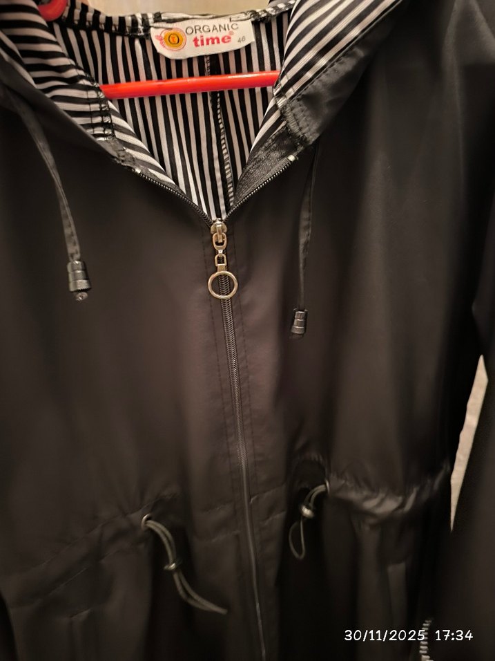 Uzun Siyah yağmurluk trençkot( 140 boy) - Görsel 3