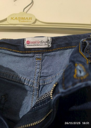 Kadın Lacivert Uzun Pilili Kot Etek - Görsel 4