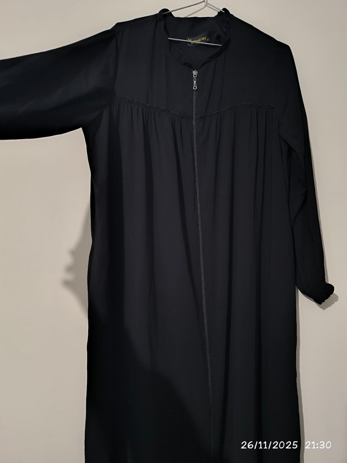 Kadın Siyah Uzun ferace - Görsel 4