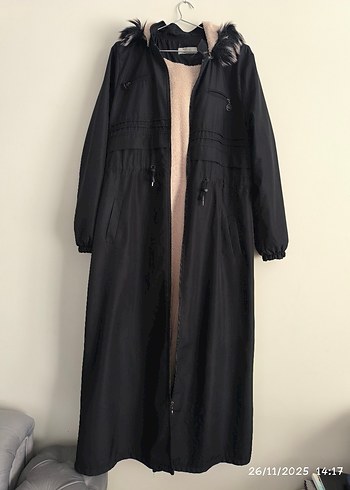 Siyah Kadın Uzun Street Wear Kaban - Görsel 2