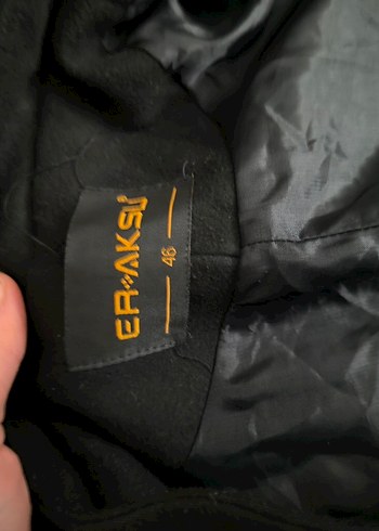 Kadın Siyah uzun kaşe kaban - Görsel 3