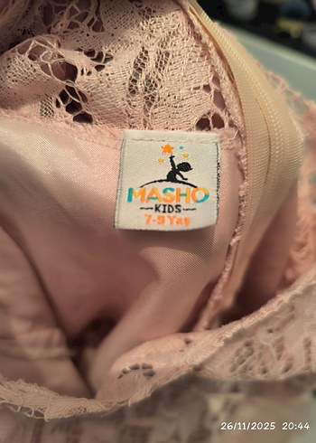 Dantel Detaylı Pembe Kız Elbise - Görsel 2