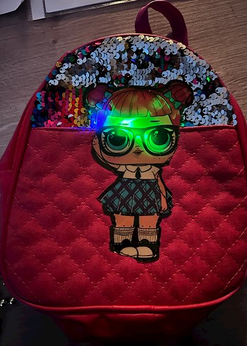 Pembe Payetli Kız Çocuk Sırt Çantası - Görsel 2