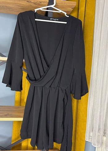 Siyah  Uzun Kollu Kadın Tulum - Görsel 2