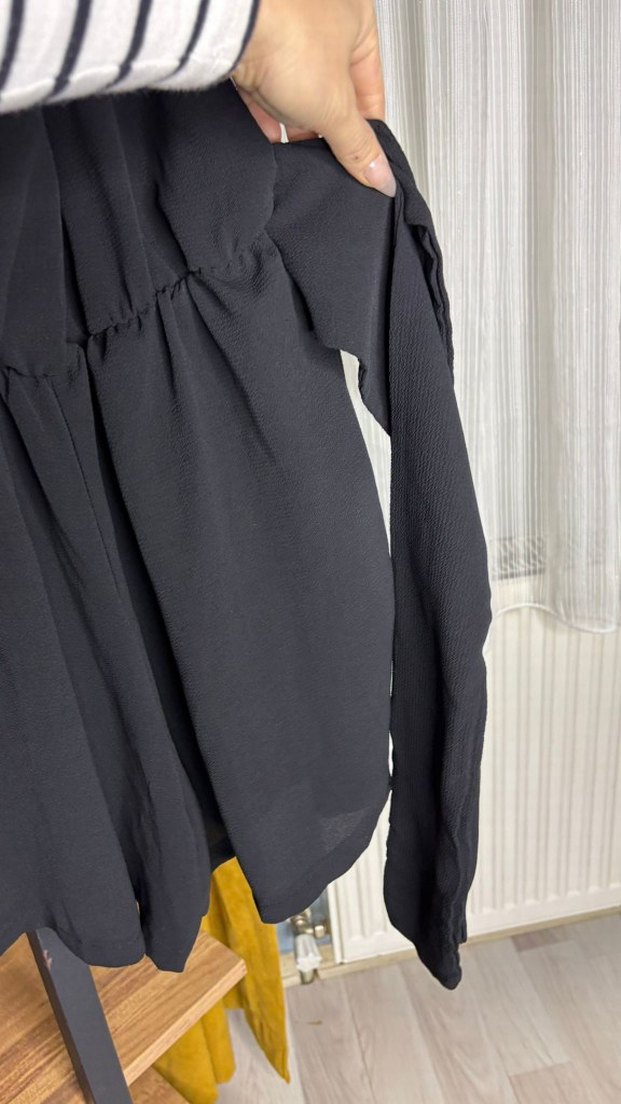 Siyah  Uzun Kollu Kadın Tulum - Görsel 5