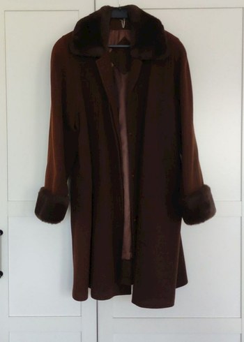 Aksu Kahverengi Yumuşak Kürklü Kaban 3 Beden - Görsel 2