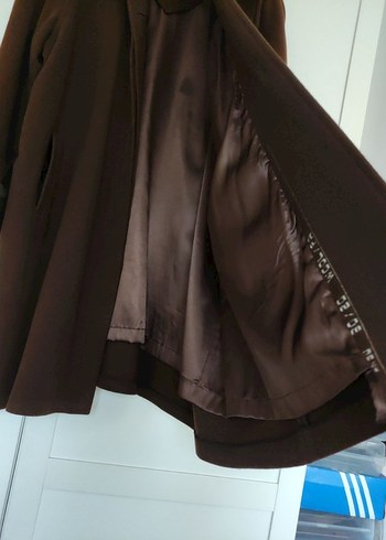 Aksu Kahverengi Yumuşak Kürklü Kaban 3 Beden - Görsel 8