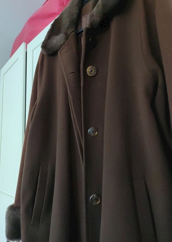 Aksu Kahverengi Yumuşak Kürklü Kaban 3 Beden - Görsel 6