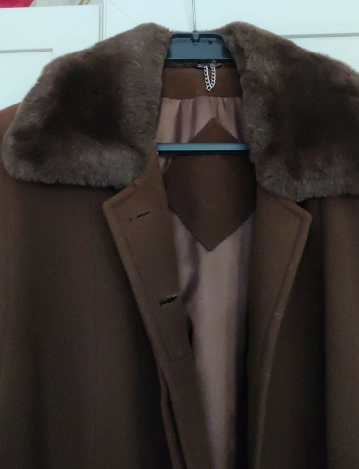 Aksu Kahverengi Yumuşak Kürklü Kaban 3 Beden - Görsel 5